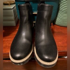 Sonoma  Goods for Life-Black Leather Platform Boots